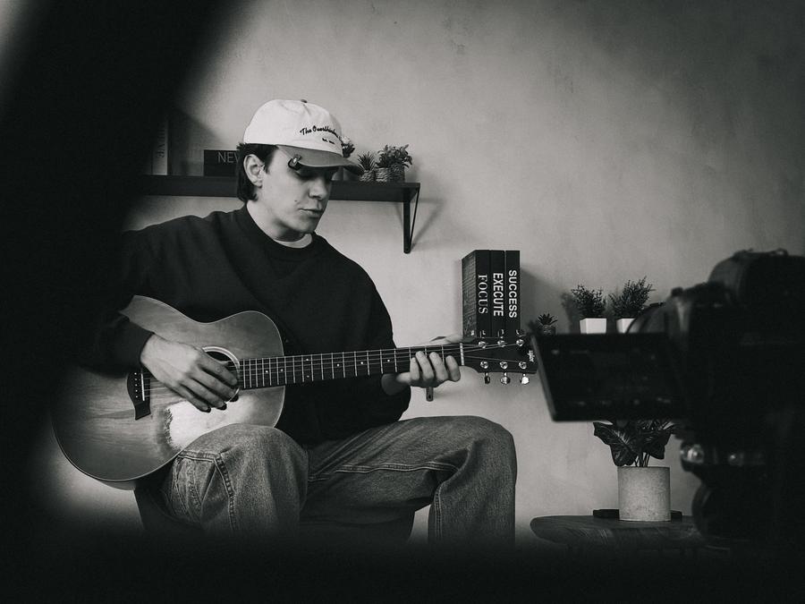 Michael in the studio